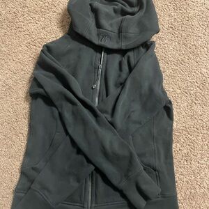 size 8 full zip black lululemon scuba